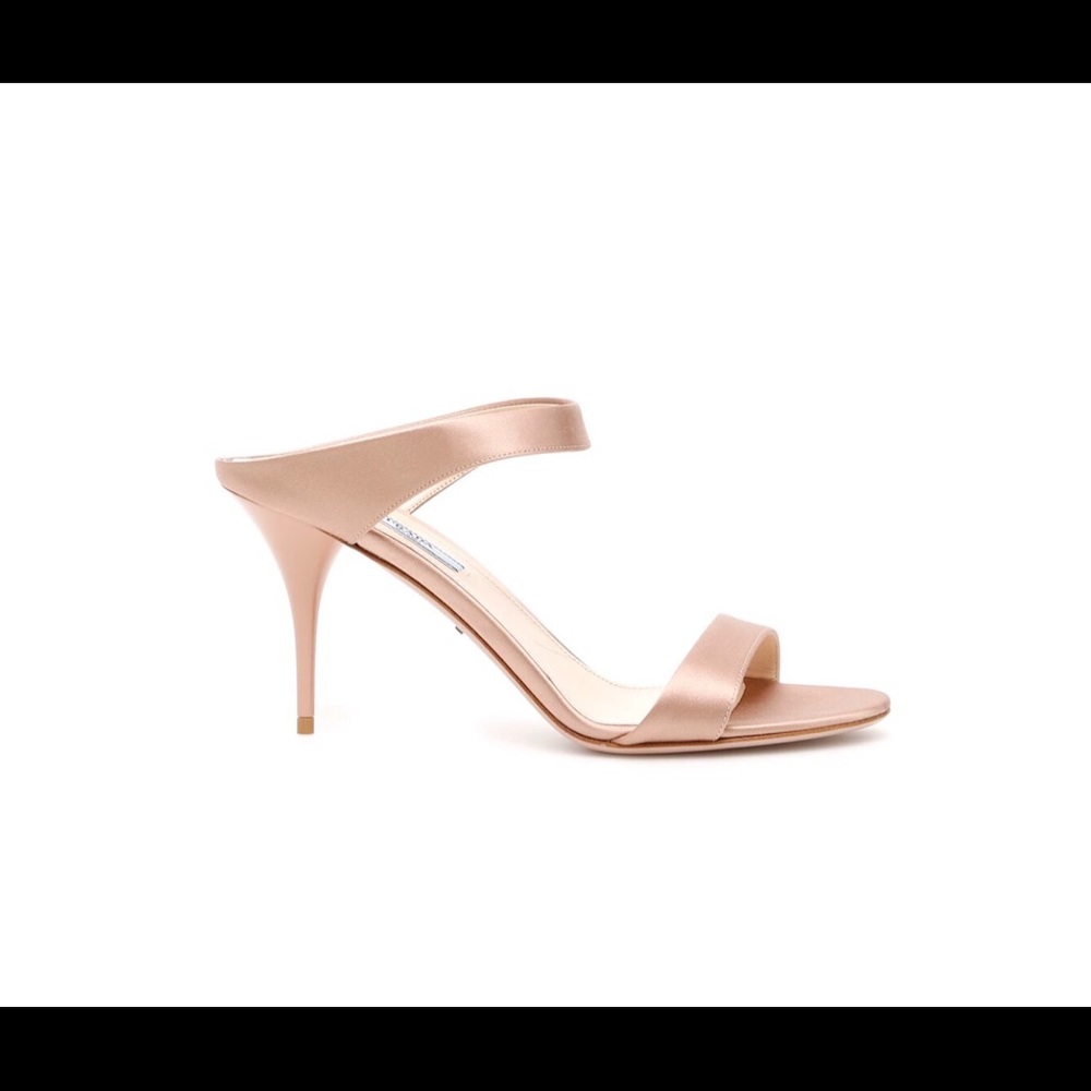 Prada Satin Heels Nude